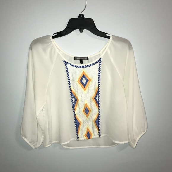 happening in the present Tops - White Crop Top